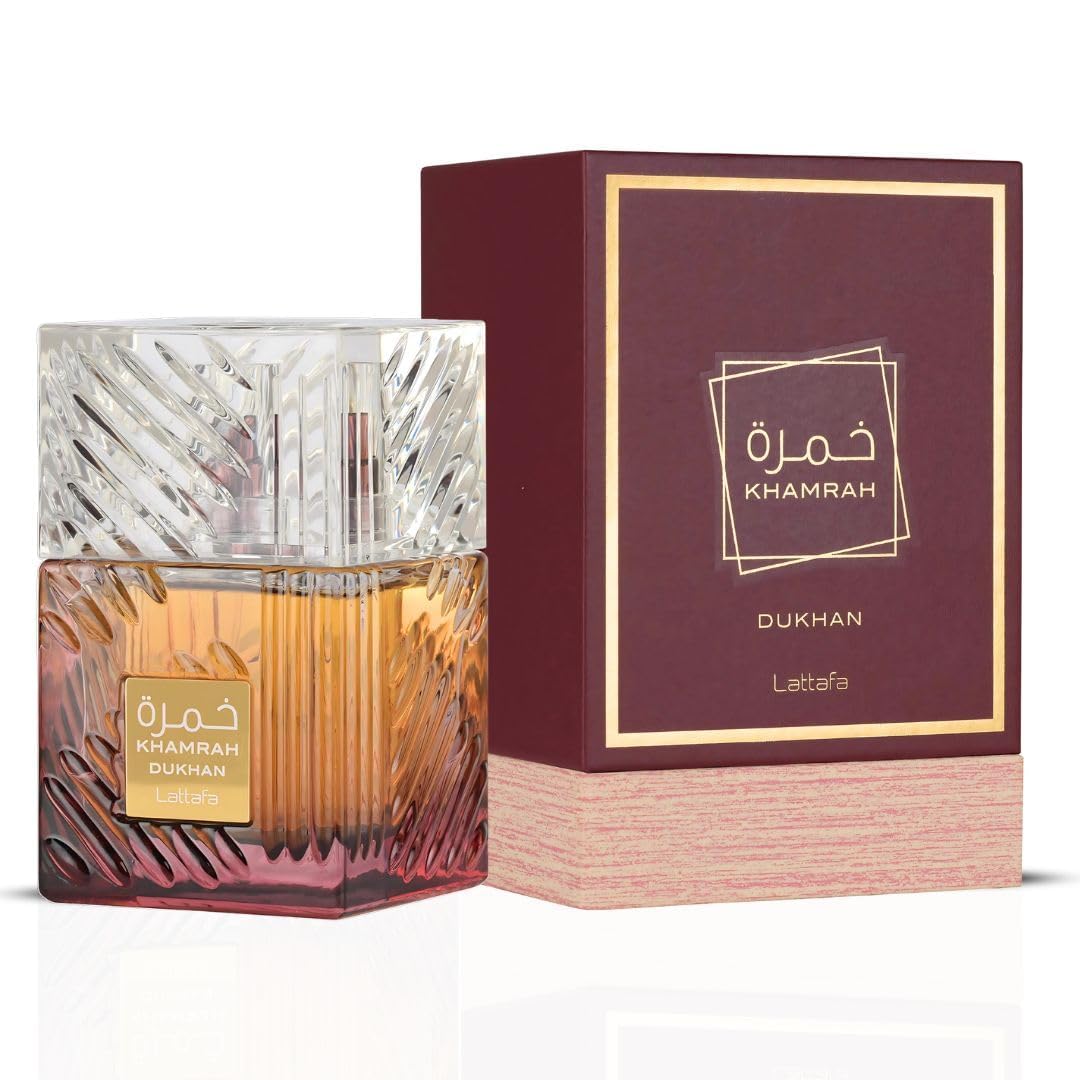 Lattafa Khamrah Dukhan for Unisex Eau de Parfum Spray, 3.4 Ounce / 100 ml