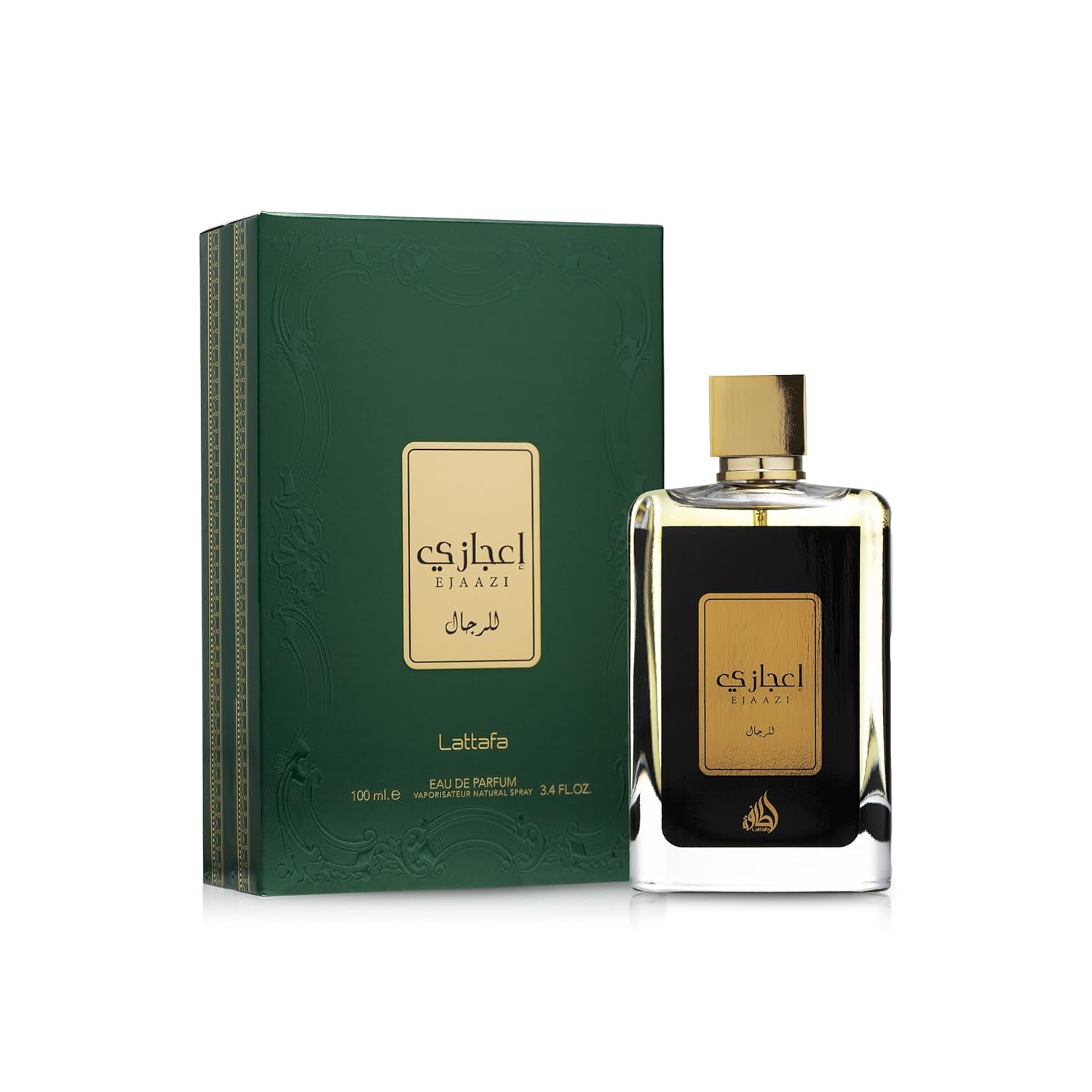 Lattafa Ejaazi for Men Eau de Parfum Spray, 3.4 Ounce - D'La Moda