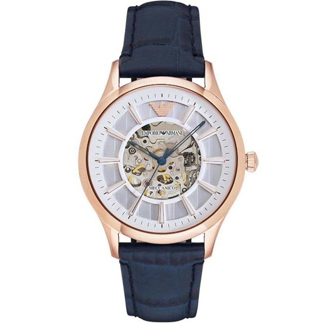 Emporio Armani Men's Sport Navy Leather Band AR1947