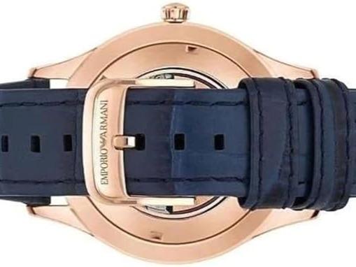 Emporio Armani Men's Sport Navy Leather Band AR1947