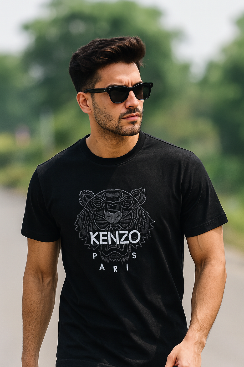 Kenzo Paris Black T-Shirt – Iconic Tiger Embroidery